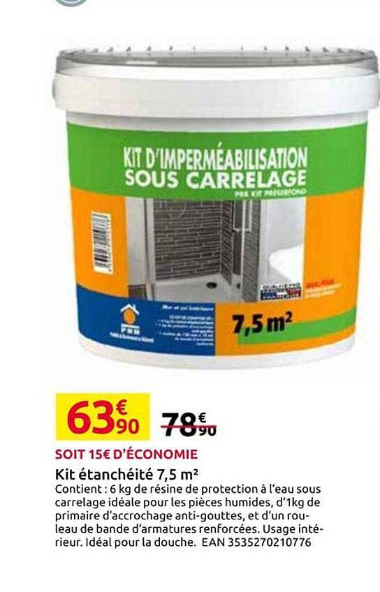 Kit étanchéité 7,5 m²