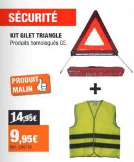 KIT GILET TRIANGLE Produits homologués CE.