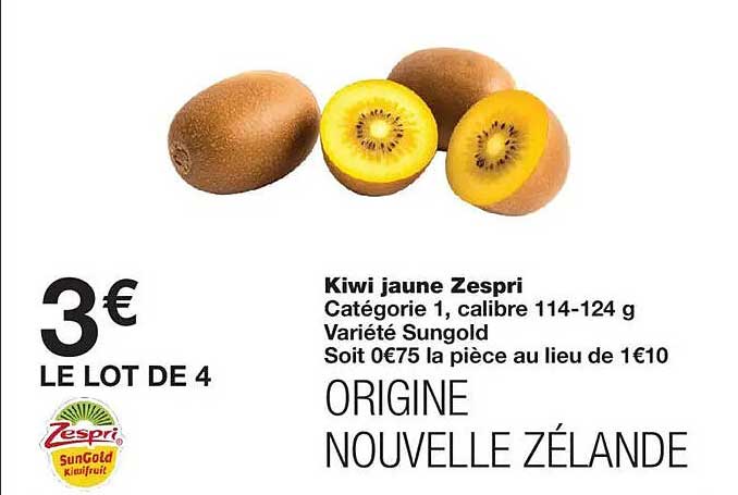 Kiwi jaune Zespri