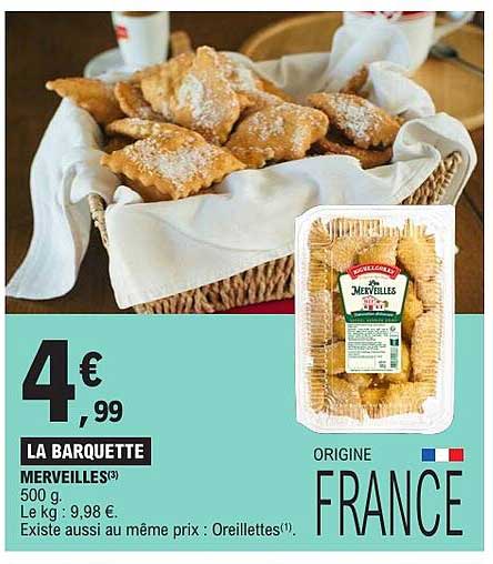 LA BARQUETTE MERVEILLES(3) 500 g