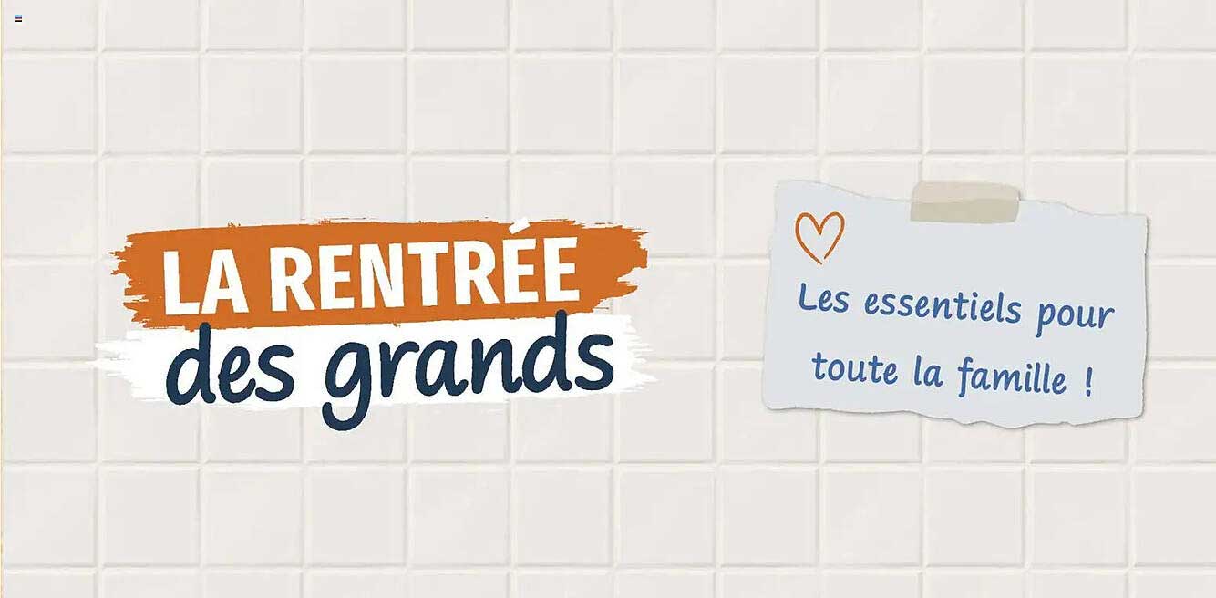 LA RENTREE des grands