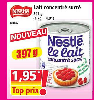 Lait concentré sucré