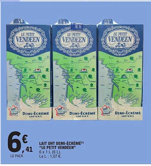 LAIT UHT DEMI-ÉCRÉMÉ "LE PETIT VENDEEN"