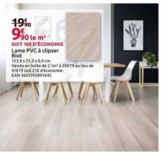 Lame PVC à clipser Biot