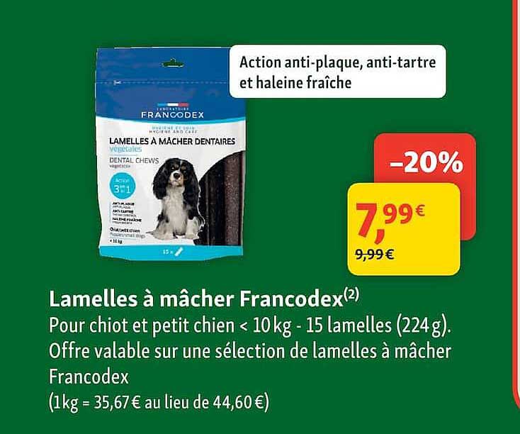 Lamelles à mâcher Francodex