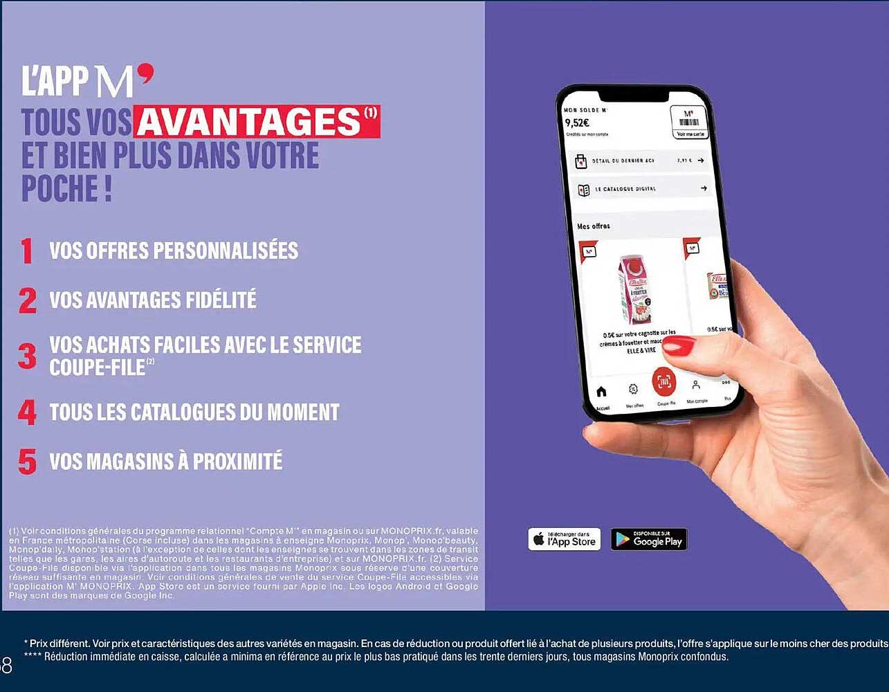 L'APP M' TOUS VOS AVANTAGES ET BIEN PLUS DANS VOTRE POCHE !