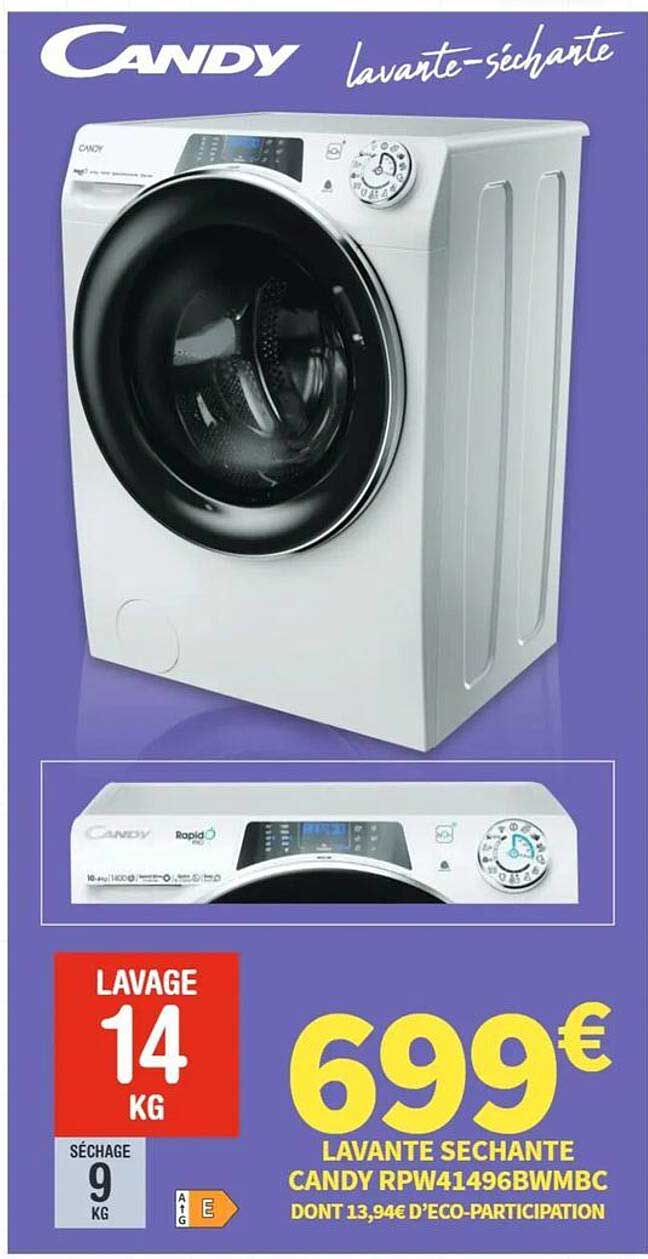 LAVANTE SÉCHANTE CANDY RPW41496BWMBC