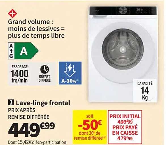 Lave-linge frontal