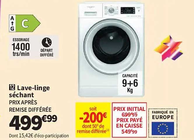 Lave-linge séchant