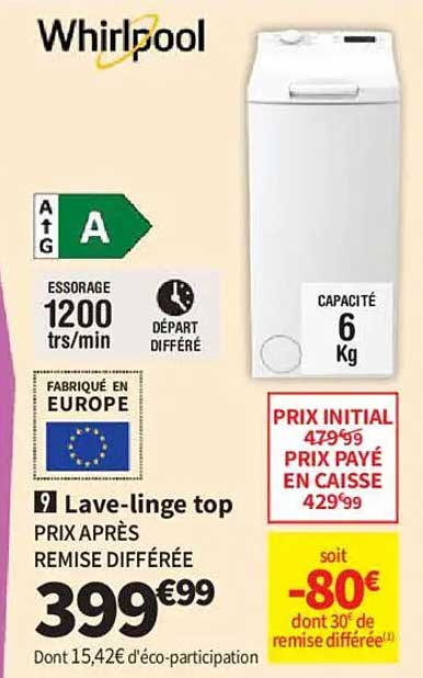 Lave-linge top