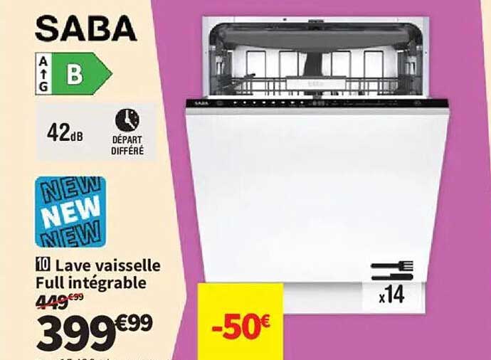 Lave vaisselle Full intégrable