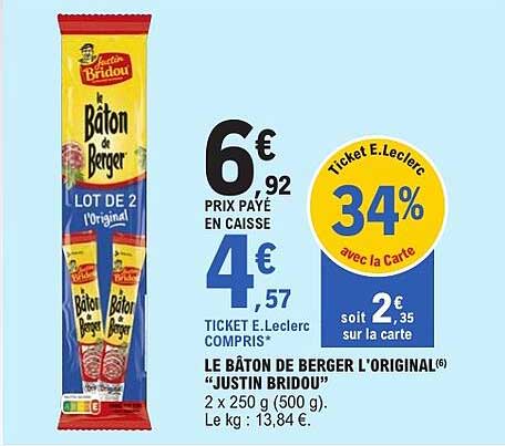 LE BÂTON DE BERGER L’ORIGINAL “JUSTIN BRIDOU”