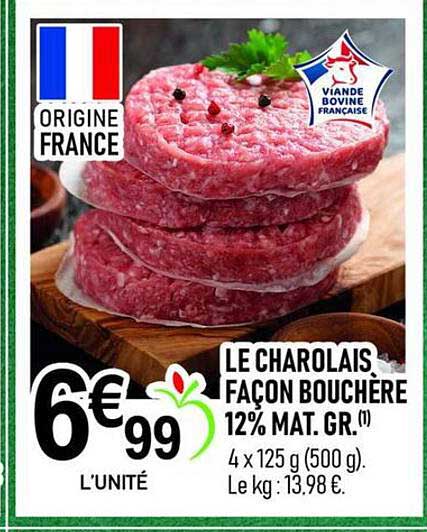 LE CHAROLAIS FAÇON BOUCHÈRE 12% MAT. GR.(1)