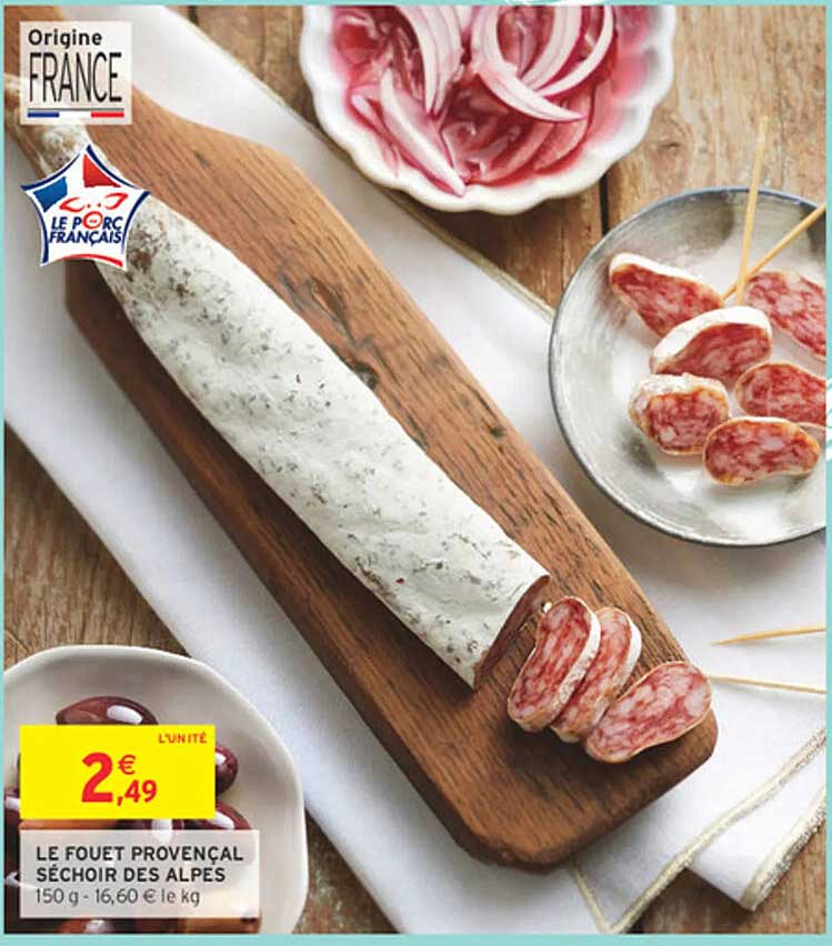 LE FOUET PROVENÇAL SÉCHOIR DES ALPES 150 g - 16,60 € le kg