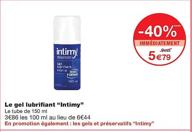 Le gel lubrifiant “Intimy”