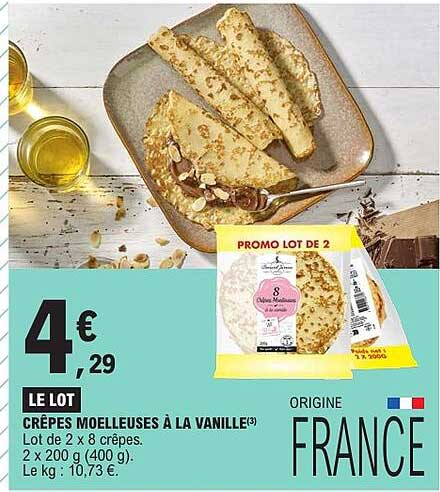 LE LOT CRÊPES MOELLEUSES À LA VANILLE