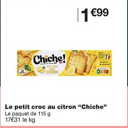 Le petit croc au citron “Chiche”