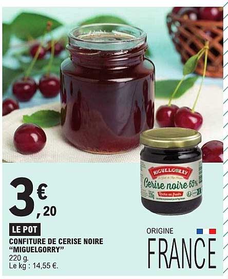 LE POT CONFITURE DE CERISE NOIRE “MIGULGORRY”