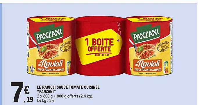LE RAVIOLI SAUCE TOMATE CUISINÉE “PANZANI”