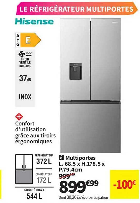 LE RÉFRIGÉRATEUR MULTIPORTES