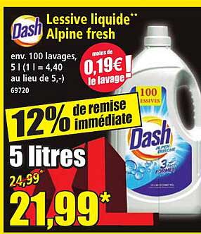 Lessive liquide Alpine fresh