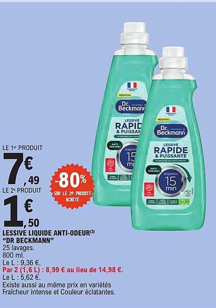 LESSIVE LIQUIDE ANTI-ODEUR “DR BECKMANN”