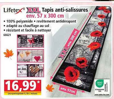 Lifetex XXL Tapis anti-salissures env. 57 x 300 cm