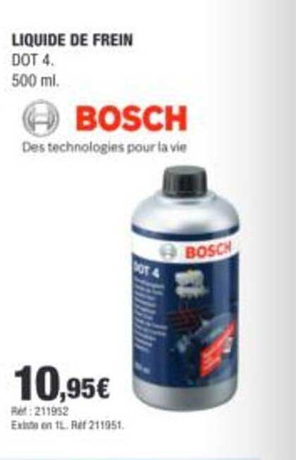 LIQUIDE DE FREIN DOT 4. 500 ml. BOSCH