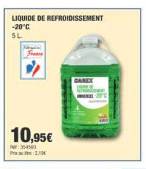 LIQUIDE DE REFROIDISSEMENT -20°C 5 L