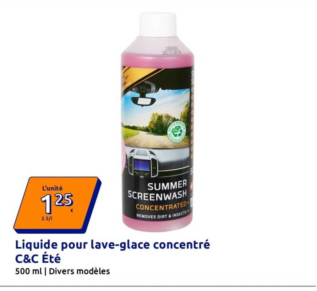 Liquide pour lave-glace concentré C&C Été
