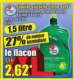 Liquide vaisselle citron vert*