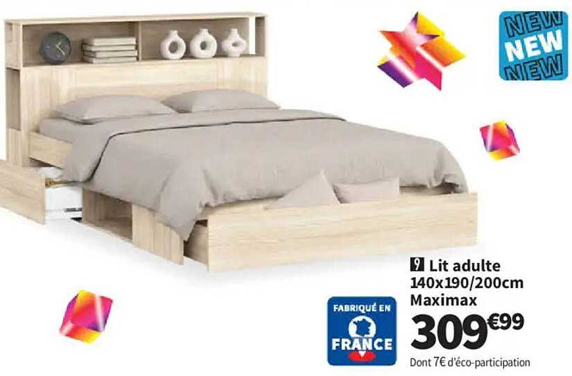 Lit adulte 140x190/200cm Maximax