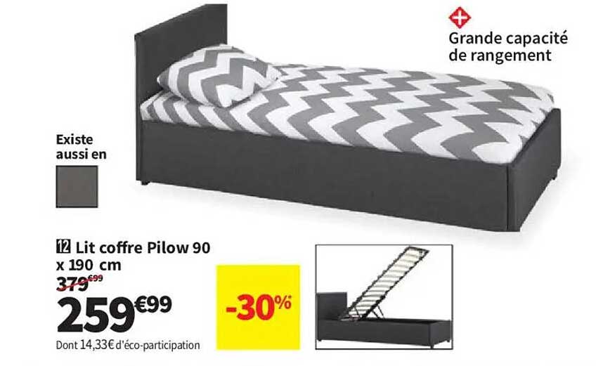 Lit coffre Pilow 90 x 190 cm