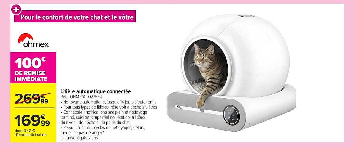Litière automatique connectée
