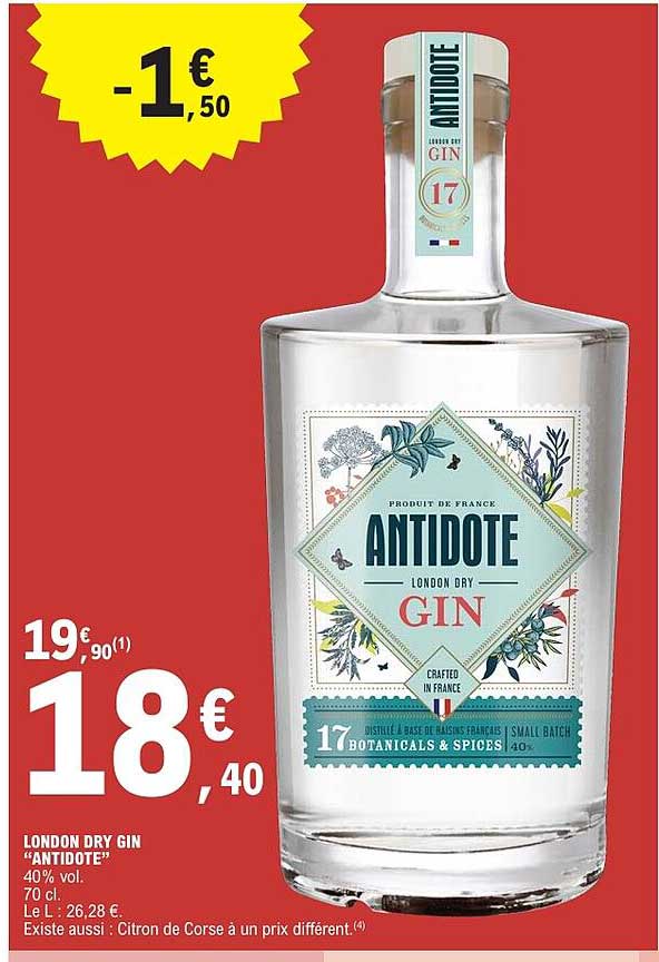 LONDON DRY GIN “ANTIDOTE”