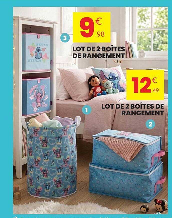 LOT DE 2 BOITES DE RANGEMENT