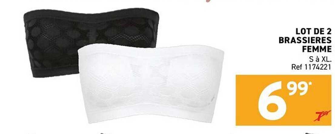 LOT DE 2 BRASSIERES FEMME