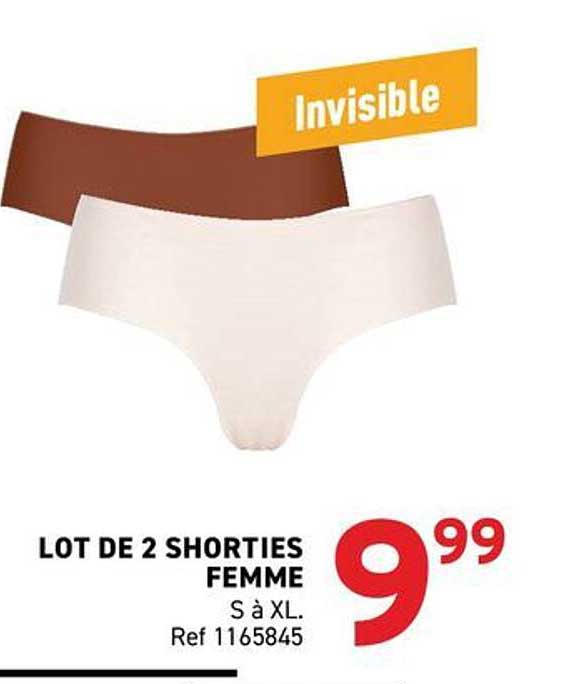 LOT DE 2 SHORTIES FEMME