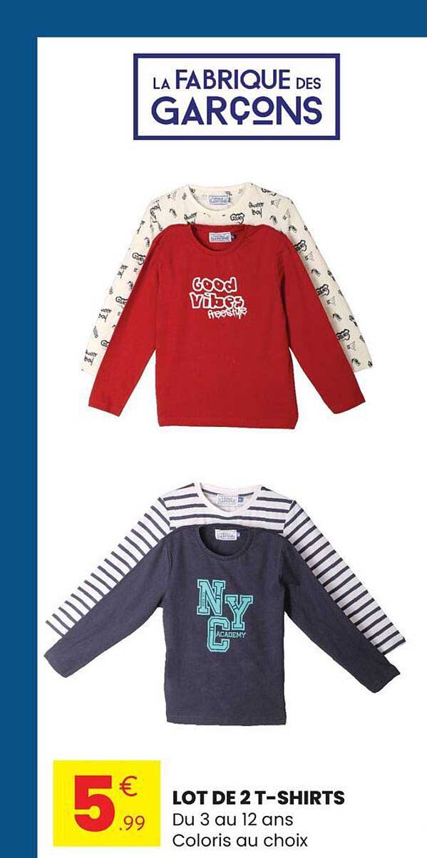 LOT DE 2 T-SHIRTS