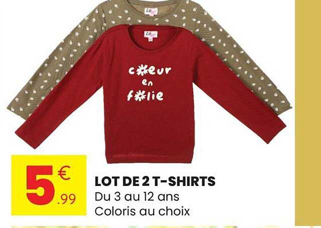 LOT DE 2 T-SHIRTS