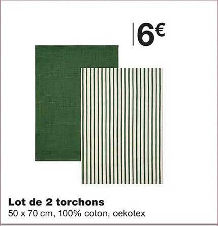 Lot de 2 torchons