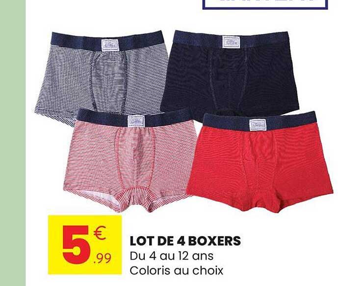 LOT DE 4 BOXERS