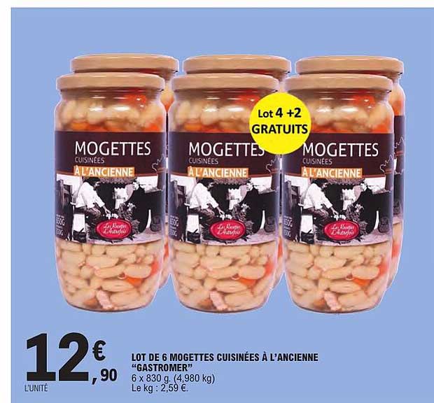 LOT DE 6 MGETTES CUISINÉES À L’ANCIENNE “GASTROMER”
