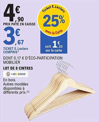 LOT DE 8 CINTRES
