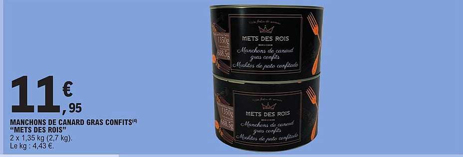 MANCHONS DE CANARD GRAS CONFITS “METS DES ROIS”
