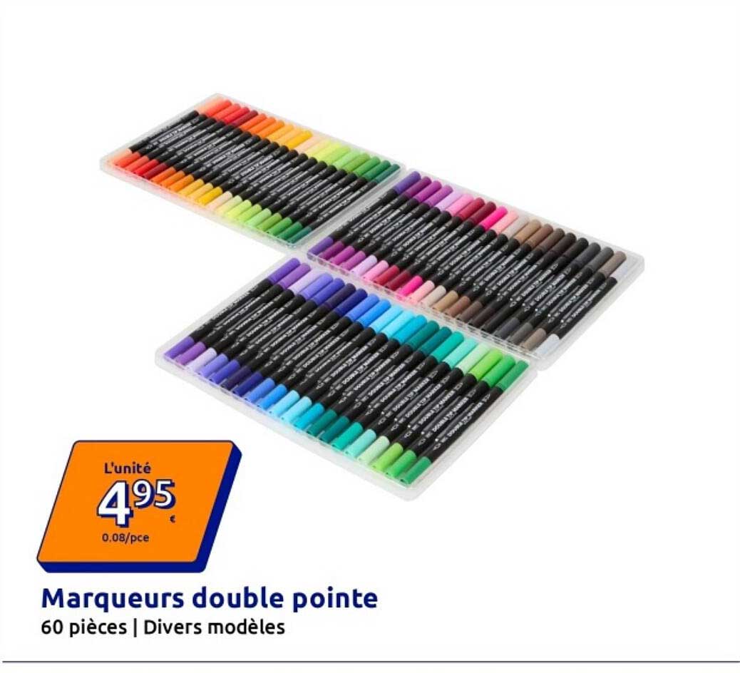 Marqueurs double pointe
