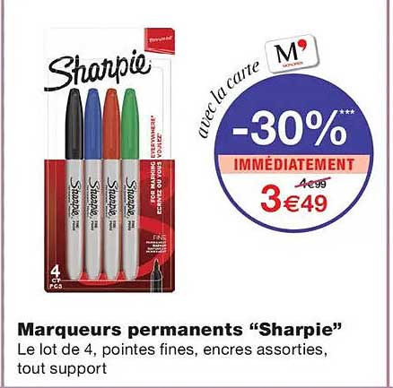 Marqueurs permanents “Sharpie”