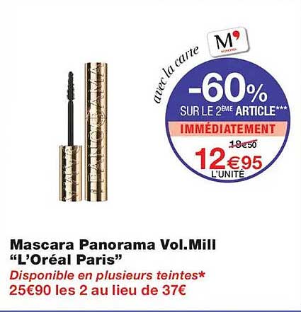 Mascara Panorama Vol.Mill “L’Oréal Paris”
