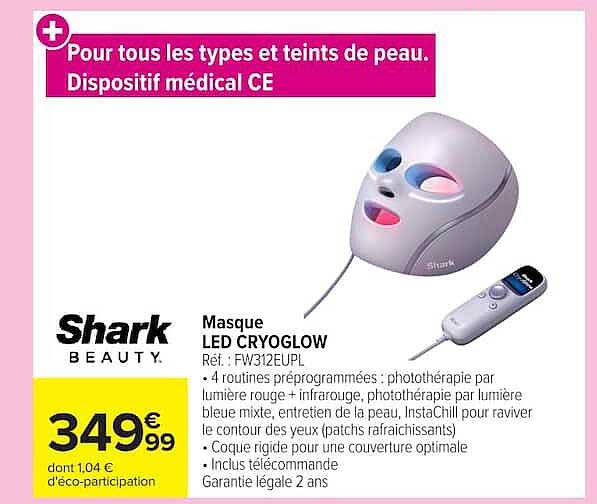 Masque LED CRYOGLOW