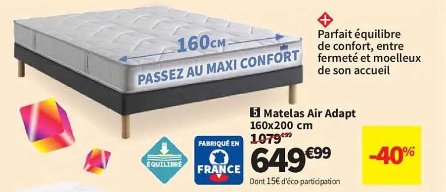 Matelas Air Adapt 160x200 cm